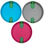 4 Pack BPA Free 7" Round Plates in Assorted Colors