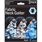 3 Pack Camouflage Style Neck Gaiter 3 Asst Colors
