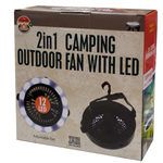 2 in 1 Camping Outdoor Fan with LED Light