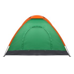 2-Person Waterproof Camping Dome Tent for Outdoor Hiking Survival Orange & Green