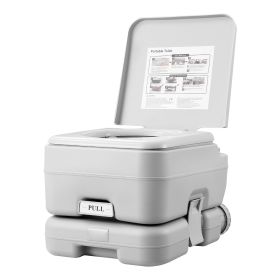 Portable Toilet for Camping with Carry Bag, RV Toilet with 3.2 Gal Waste Tank, Push-Button Pressurized Flush Commode